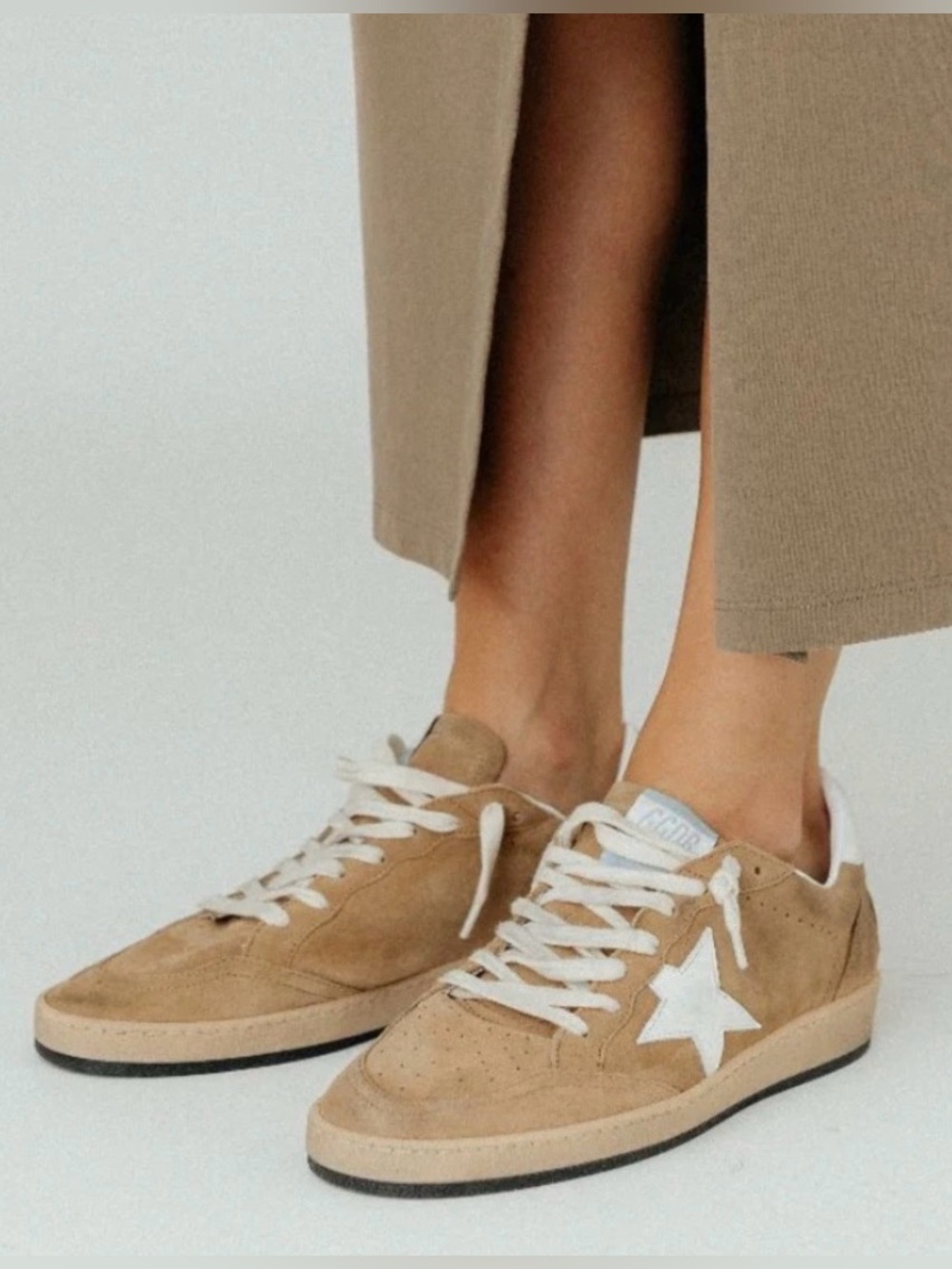Golden Goose Ball Star Sneaker Brown Suede/White Leather sz 42 New in Box